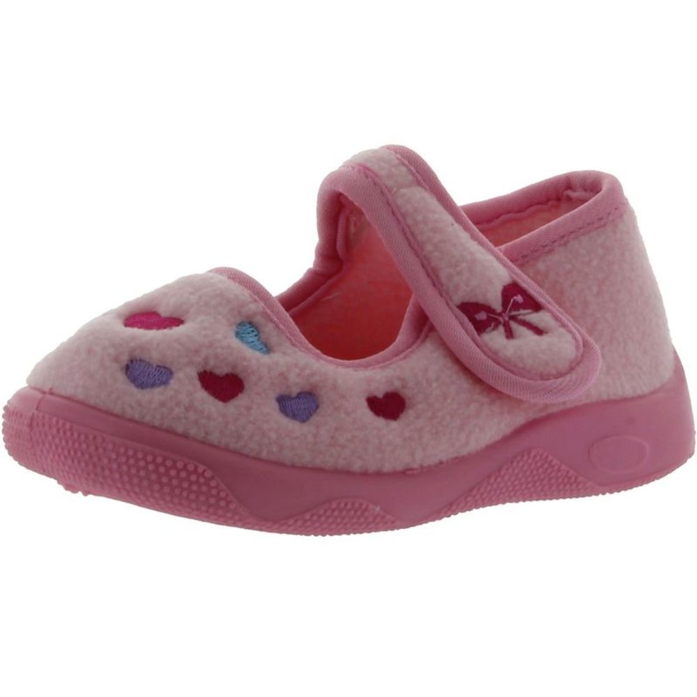 Ragg Lil Hearts II Pink ToddlerG Slippers 5 NEW